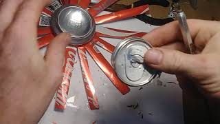 How to make aluminum can wind spinner or soda can wind spinner [upl. by Leoni]