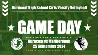 Burncoat High Vs Malborough High School Girls Varsity Volleyball 92524 [upl. by Elleoj]