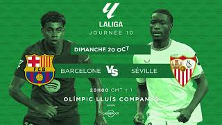 Barcelone FC et Séville FC s’affrontent au Camp Nou pour la 10e journée de Liga [upl. by Kuth]