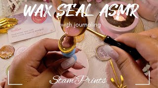 ASMR Wax Sealing amp Journaling ft stamprints [upl. by Uthrop617]