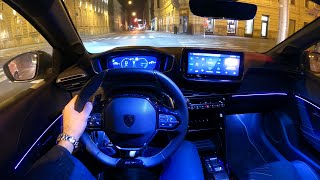 PEUGEOT 208 FACELIFT 2024  NIGHT POV test drive 48V HYBRID 100 HP PURE DRIVING [upl. by Eedyah]