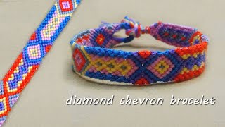 How to make diamond friendship bracelet  yarnuelle [upl. by Guildroy453]