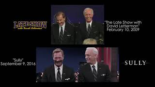 SULLY David Letterman Scene Comparison Film vs Real [upl. by Drof747]