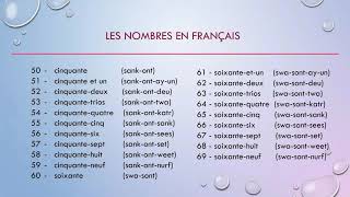 French Numbers From 50 to 100 [upl. by Anisamot]