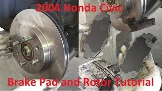 2004 Honda Civic Brake Pads Replacement [upl. by Adaj]