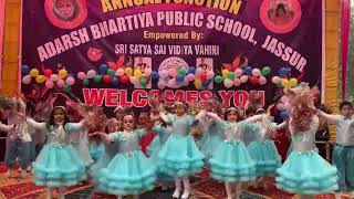 SSSVV Adarsh Bhartiya public School jassur the dance performance done by LKG class viral like 🌺🌸 [upl. by Ahsimin]