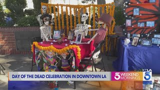 Día de los Muertos celebration held in downtown LA [upl. by Zela]