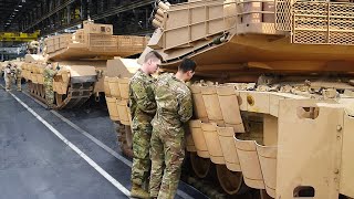 Inside US Army Base Upgrading Massive M1 Tank with New Armor Plates [upl. by Berger531]