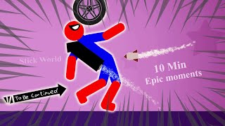 10 Min Best falls  Stickman Dismounting funny and epic moments  Like a boss compilation [upl. by Cahan385]