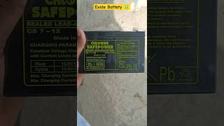 Exide Chloride Safe Power Sealed Lead Battery [upl. by Anegal]