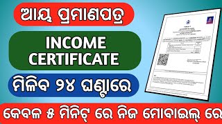 Income certificate online apply Odisha 202223  How to apply online income certificate in Odisha [upl. by Renferd]