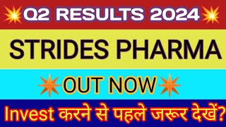 Strides Pharma Q2 Results 2023 🔴 Strides Pharma Share Result 🔴 Strides Pharma Share Latest News [upl. by Lucita654]