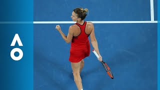 Simona Halep v Caroline Wozniacki second set highlights  Australian Open 2018 [upl. by Dichy222]