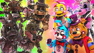 Five Nights at Freddys FIGHT Creepy vs Super Stars [upl. by Fawnia]