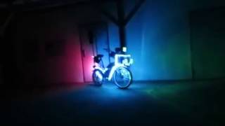 EX Fahrrad Armaturenbrett test Led Disco Party [upl. by Lanita270]