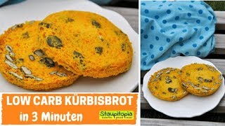 Das 3 Minuten Low Carb Kürbisbrot I Low Carb Backen leicht gemacht I Low Carb Rezepte mit Kürbis [upl. by Marnie858]