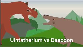 Quick Battles Uintatherium vs Daeodon [upl. by Humo]