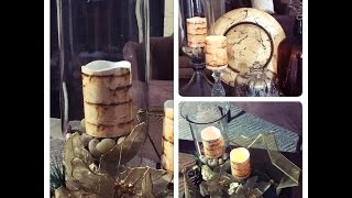 DIY  Dollar Tree Birch Bark CandlesPottery Barn Inspired [upl. by Ellehsem291]