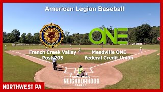 American Legion Baseball French Creek Valley vs Meadville June 15 2024 [upl. by Reave574]