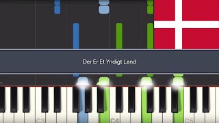 PlaySing Der Er Et Yndigt Land Denmark National Anthem All verses  lyrics [upl. by Lorrimor592]