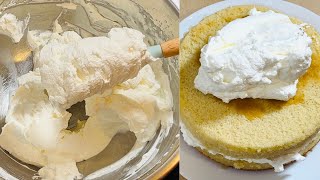 Delicious Whipped Vanilla Frosting for Cake Icing Quick and Simple Method Stabilised Whipped Cream [upl. by Nomar]