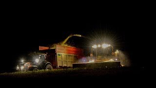 Ensilage de céréales immatures de nuit  New Holland FR 500 [upl. by Goulet]