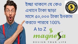 Magnessa income plan  ম্যাগনেষার থেকে অবিজ্ঞতা ছারাই টাকা ইনকাম করুন [upl. by Drol]