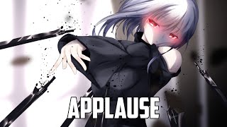 Nightcore  Applause Rock version  lyrics [upl. by Crisey98]