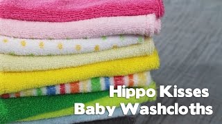 Hippo Kisses Baby Washcloths Review amp ClOSED Giveaway [upl. by Pontius]