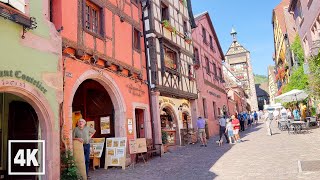 Riquewihr FRANCE Village Alsace Summer 2022 • 4K 60fps ASMR Real Time Virtual Walking Tour [upl. by Ennad242]