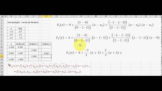 13 Interpolação usando a Forma de Newton [upl. by Hras27]