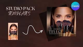 Tutorial de design de Templates no Canva  Studio Pack Estetica Luxury [upl. by Lrat]