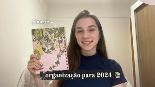 COMO VOU ME ORGANIZAR EM 2024  tour pelo meu planner e Notion 🫶🏼 [upl. by Sungam]