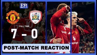 RASHFORD GARNACHO amp ERIKSEN BRACE  UNITED RUN RIOT 🔥 Manchester United vs Barnsley Match Reaction [upl. by Esac497]