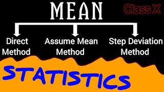 How to find Mean  Statistics class 10  Chapter 14  All 3 methods [upl. by Ettennaej514]