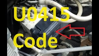 Causes and Fixes U0415 Code Invalid Data Received From AntiLock Brake System ABS Control Module [upl. by Eirotal]