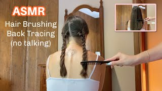 ASMR ⎮Hair Brushing amp Back Tracing real person ⁕ [upl. by Ibur]