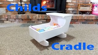 How to Make a Childs Doll Cradle  woodworkweb [upl. by Nellek]