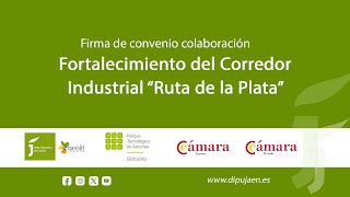 Firma de convenio colaboración para el fortalecimiento del Corredor Industrial quotRuta de la Plataquot [upl. by Ardelis842]