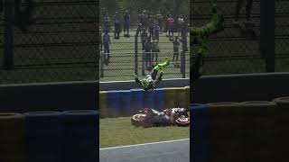 Rossi hit Marquez until they both fell [upl. by Dronski]