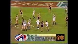 Best ever start by an AFL team Richmond v North 1995 6 goals to nothing by the 8 minute mark [upl. by Atirys288]