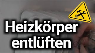 Heizkörper entlüften  Heizkosten sparen  Anleitung  Heizung [upl. by Nandor90]