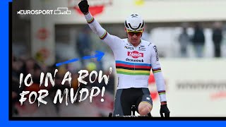 SIMPLY UNSTOPPABLE 😎  Zonhoven World Cup Mens CycloCross Highlights  Eurosport [upl. by Eltsryk954]