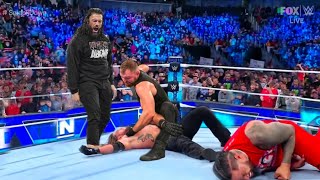 Dean Ambrose Returns Attacks AJ Styles Randy Orton LA Knight amp Helps Roman Reigns and The Bloodline [upl. by Aseret]