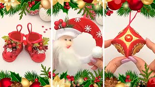 DIY Christmas Craft 🎅 3 Ideas Christmas Tree Decorations Diy 🎁 Christmas Ornaments Craft Ideas [upl. by Lansing]