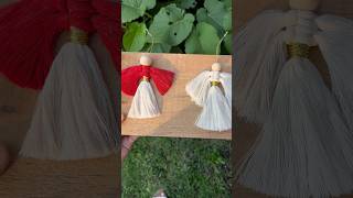 Angelitos de macramé 🧵 macrametutorial hechoamano macramediy macrame [upl. by Demahum]