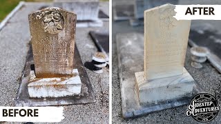 SATISFYING HEADSTONE CLEANING and D2 vs Wet and Forget [upl. by Dunstan876]