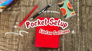 Filofax Saffiano Pocket Planner Setup [upl. by Sankey280]