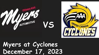 Loss 61 16th HEO League Game vs Upper Canada Cyclones December 17 2023 [upl. by Notla445]