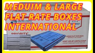 How to ship amp label PRIORITY MAIL USING MEDIUM amp LARGE FLAT RATE BOX FOR INTERNATIONAL SERVICE USPS [upl. by Adiasteb]